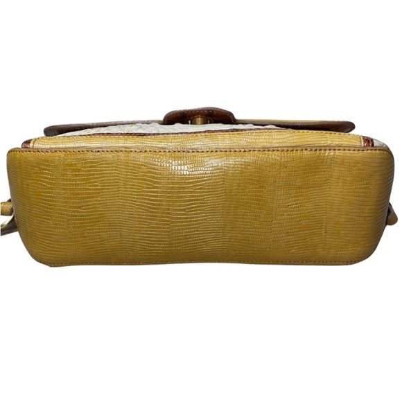 Brahmin Crocodile Embossed Leather Flap Front Shoulder Bag - Picture 5 of 7